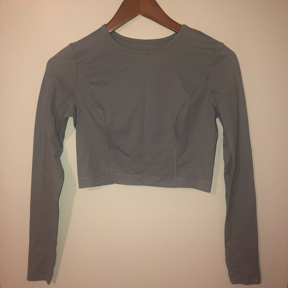 Aerie cropped long sleeve shirt